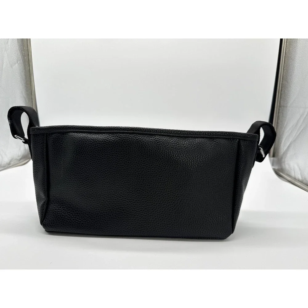 Itzy Ritzy Stroller Caddy Organizer OS Black Excellent Vegan Leather Pebbled